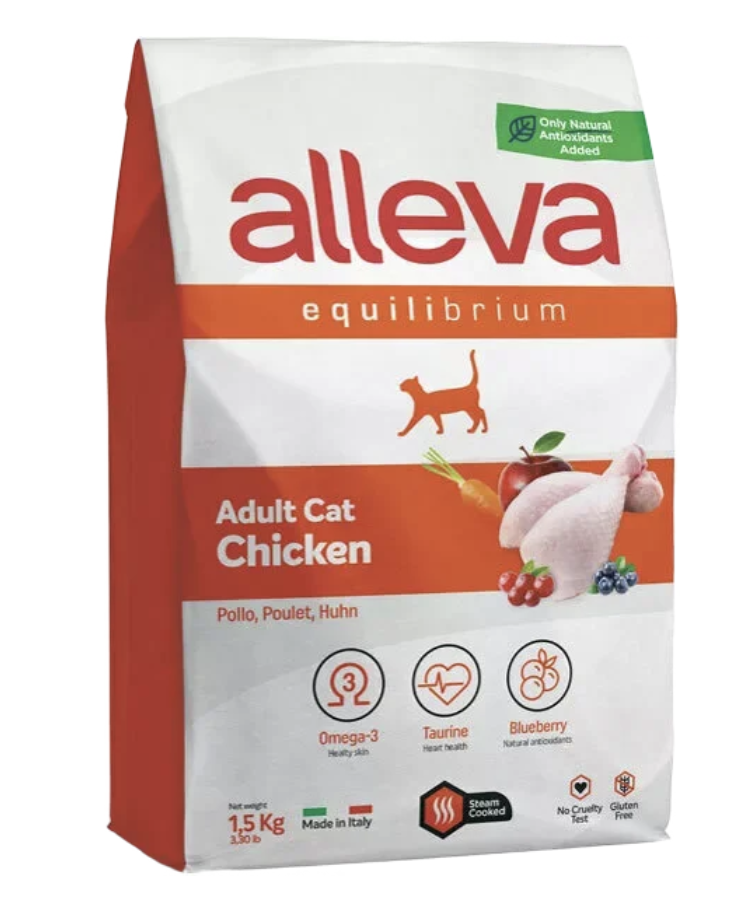 Alleva Equilibrium Корм для взрослых кошек Аллева Эквилибриум с курицей 10 кг 8002754101608