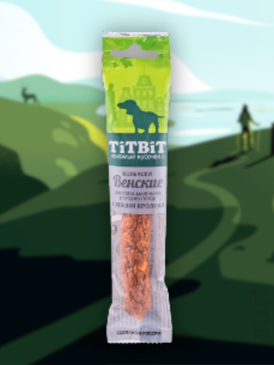 TiTBiT Лакомство Косичка с мясом кролика для маленьких собак 20 гр 4690538014073