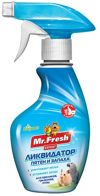 Mr.Fresh Ликвидатор запахов для птиц и грызунов 200мл 4607092076461
