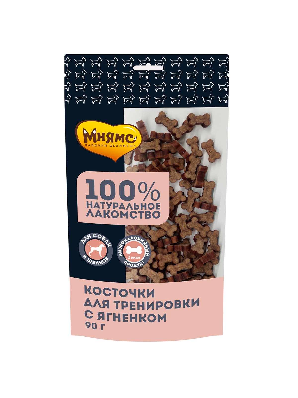 Лакомство Мнямс На каждый день для собак Тренировочные "Косточки" с ягненком 90 г