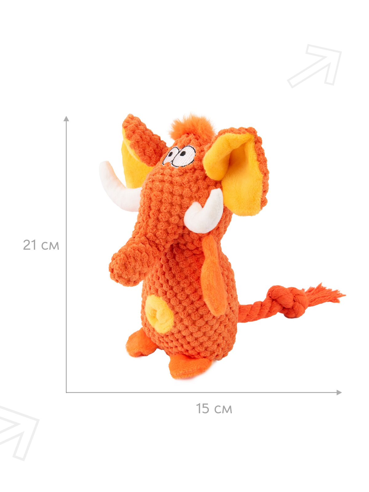 Игрушка Mr.Kranch для собак Слон 21*15 см оранжевая