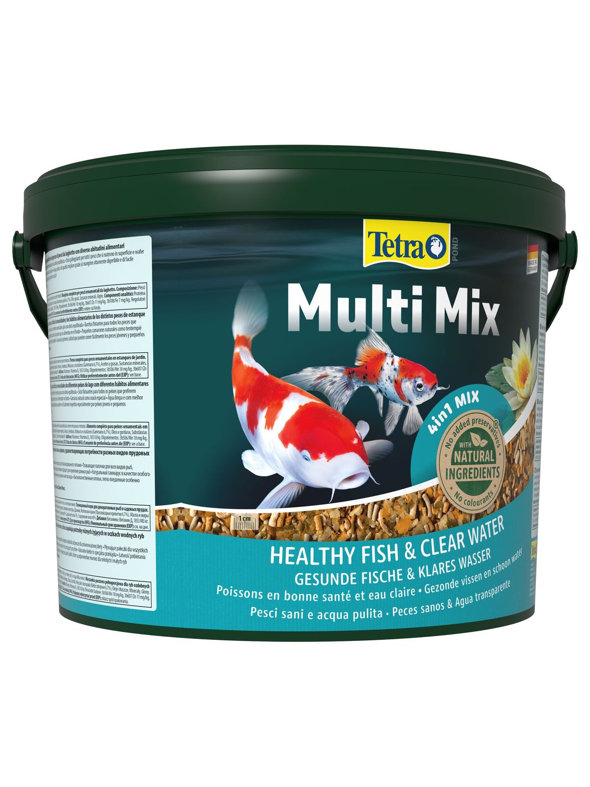 Tetra Pond MultiMix корм для пруд.рыб (гранулы, хлопья, таблетки, гаммарус) 10 л