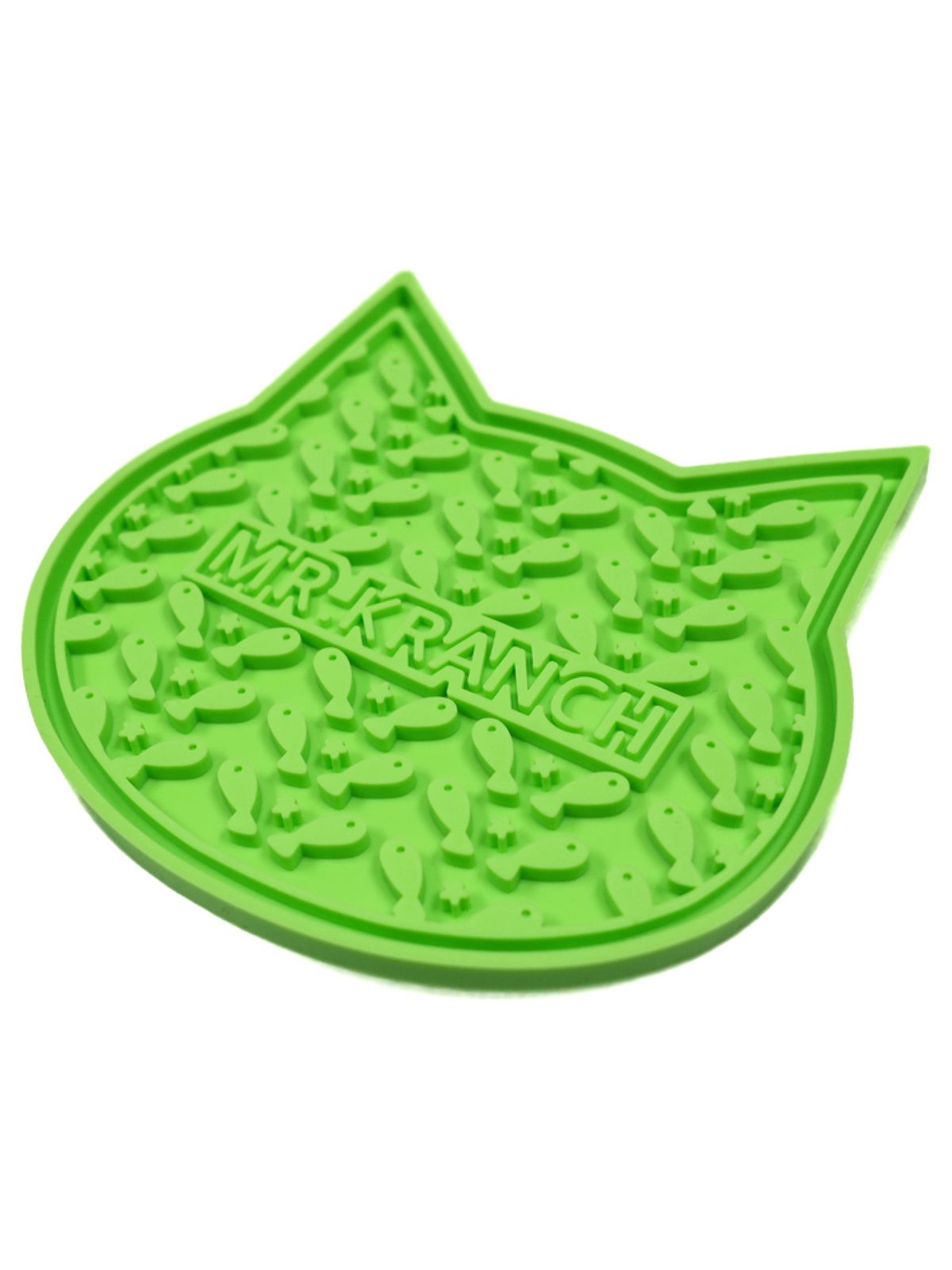Лизательный коврик Mr.Kranch для медленного поедания силиконовый 12*12 см зеленый на присосках
