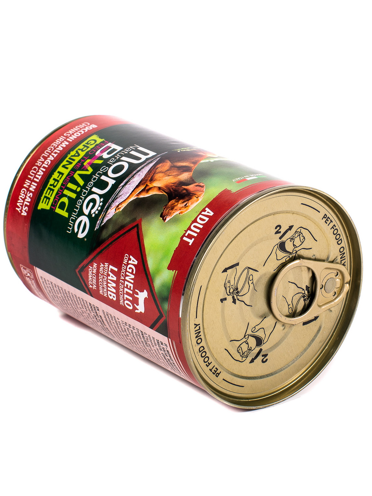 Влажный корм Monge Dog BWild GRAIN FREE для взрослых собак, беззерновой, из ягненка с тыквой и кабачками, консервы 400 г