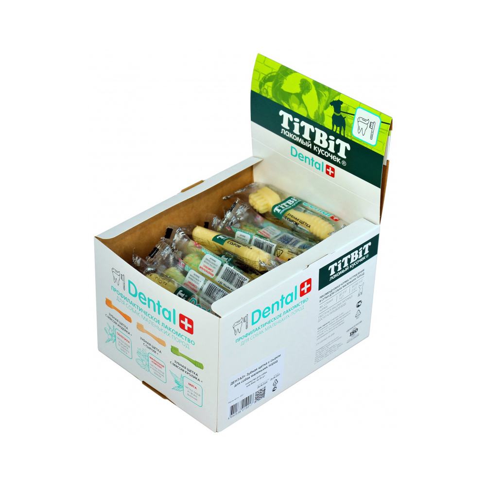 TiTBiT Лакомство Зубная щетка с сыром для маленьких собак 13 гр 4690538019900
