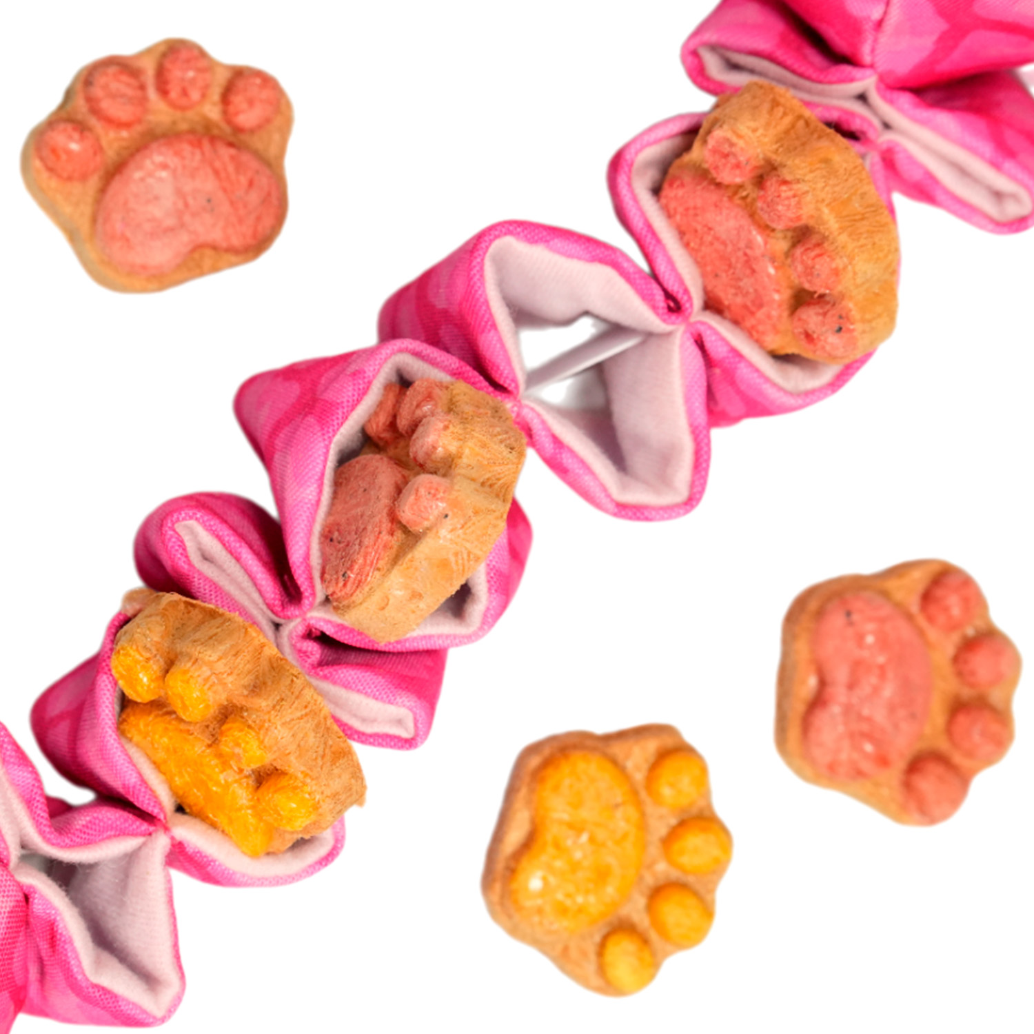 Игрушка Mr.Kranch для собак Жираф с карманами под лакомство 36 см розовая