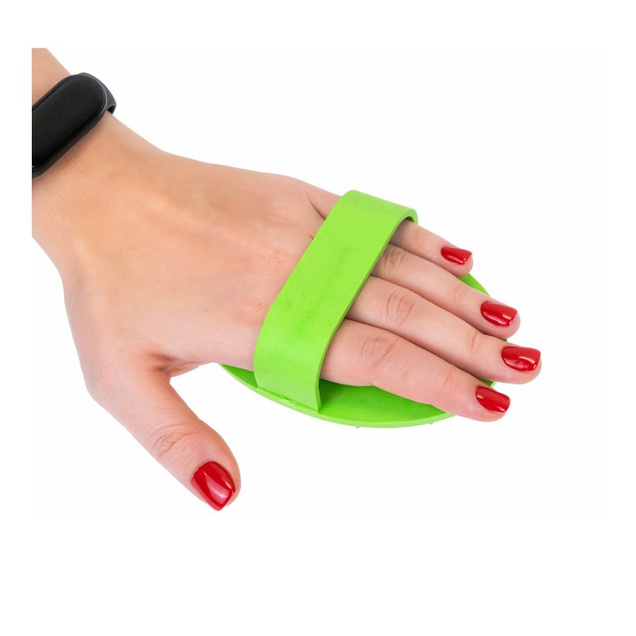 Моськи-Авоськи Расческа щётка-чесалка массажная 9*13*h4см (резиновая) лаймовая