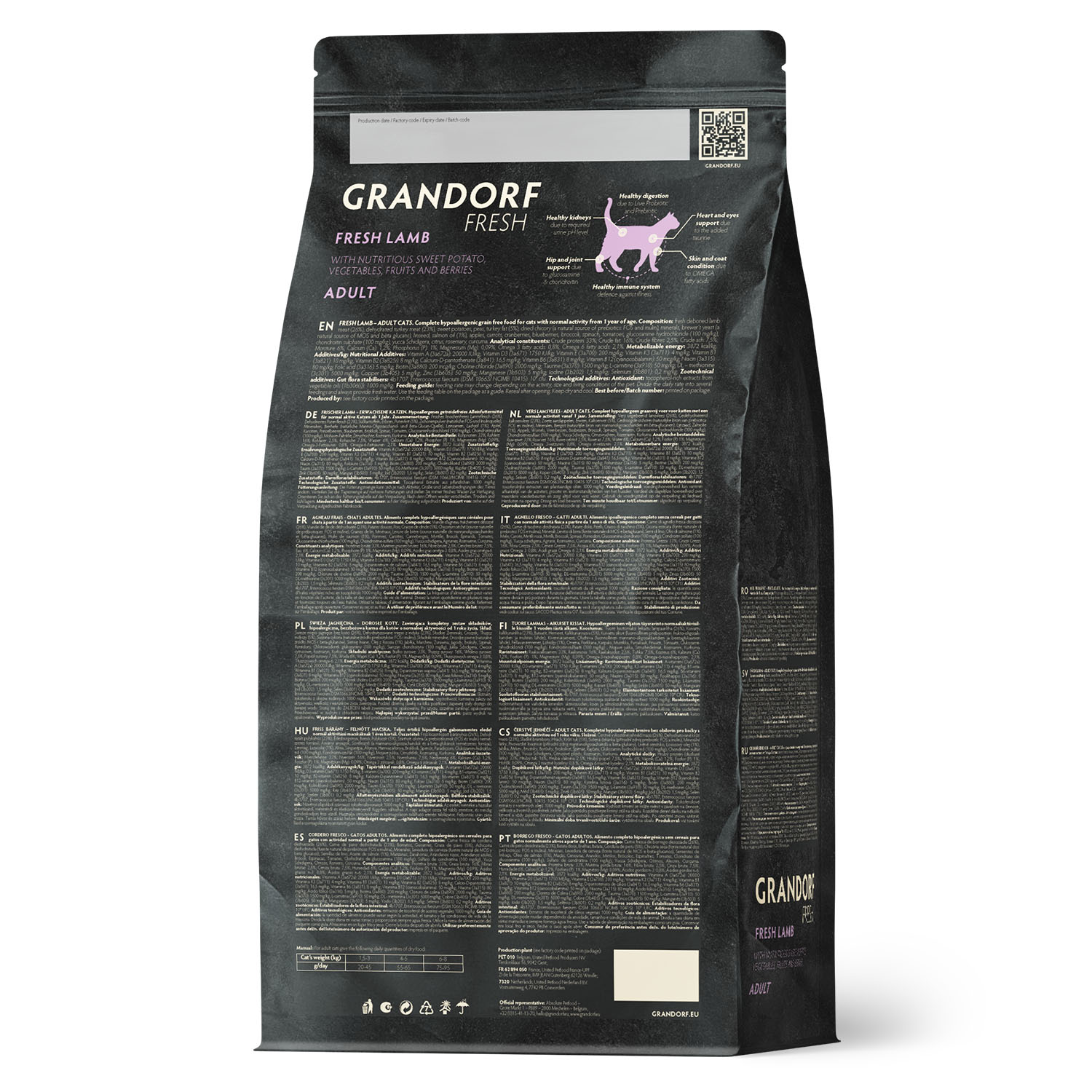 Grandorf Fresh Grandorf Сухой беззерновой корм для кошек с ягненком 2 кг 5407007852543