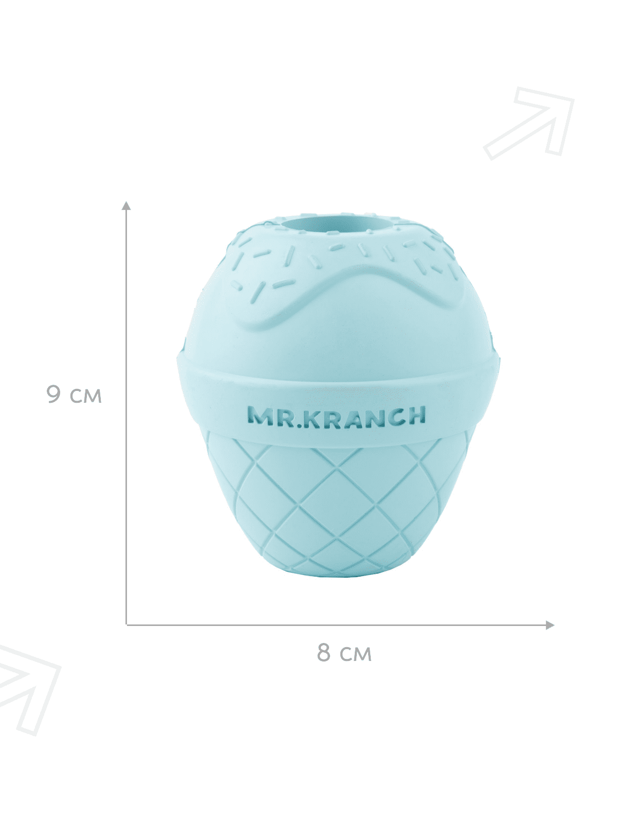 Игрушка Mr.Kranch для собак Мороженое 8*9 см голубая с ароматом курицы
