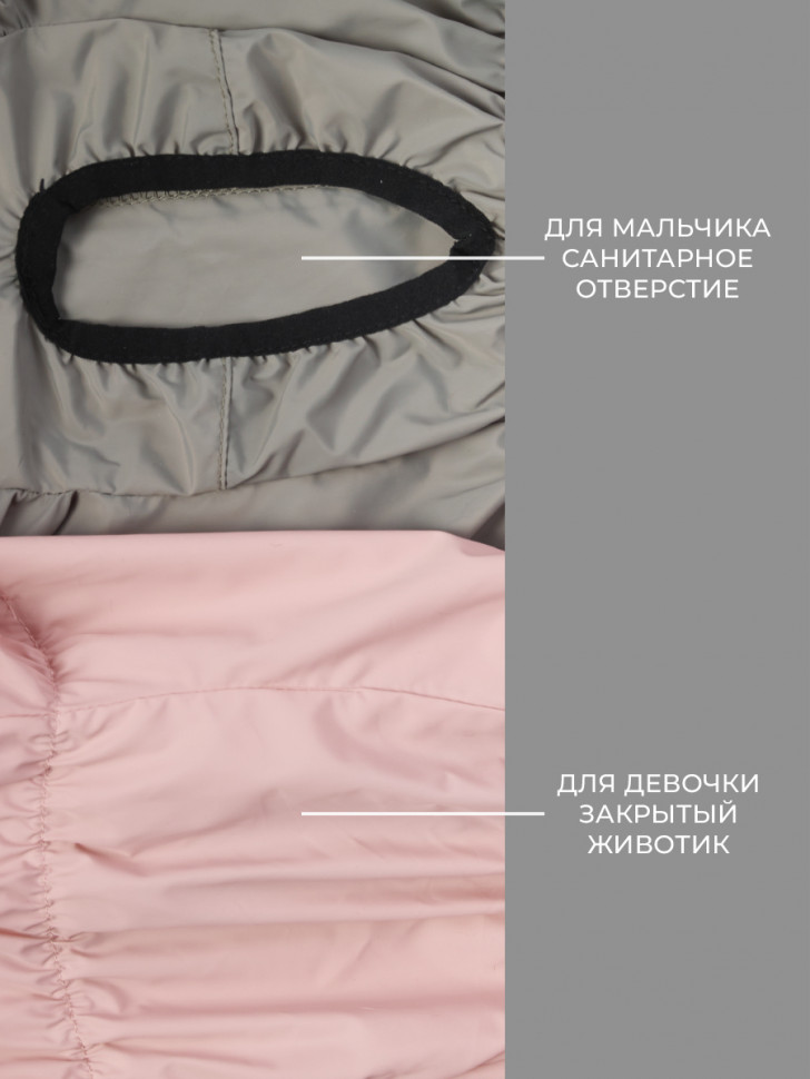 Дождевик LionPets Французский бульдог LPK9025-133 на мальчика Цвет: Шалфей (мальчик (спинка 41 см, обхват шеи 40-54 , обхват груди 42-63 см))