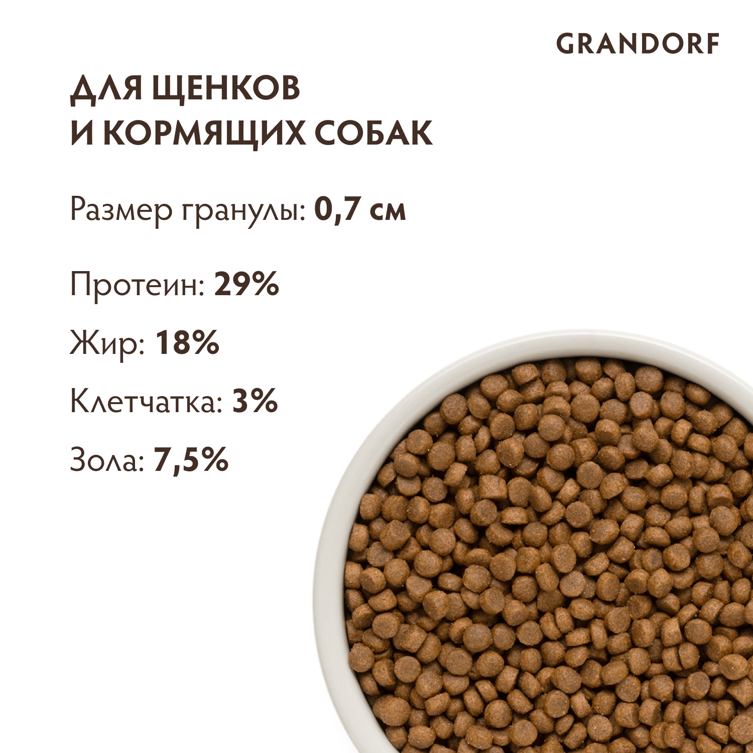 Grandorf Сухой корм для щенков с ягнёнком и индейкой 3 кг 5407007850860