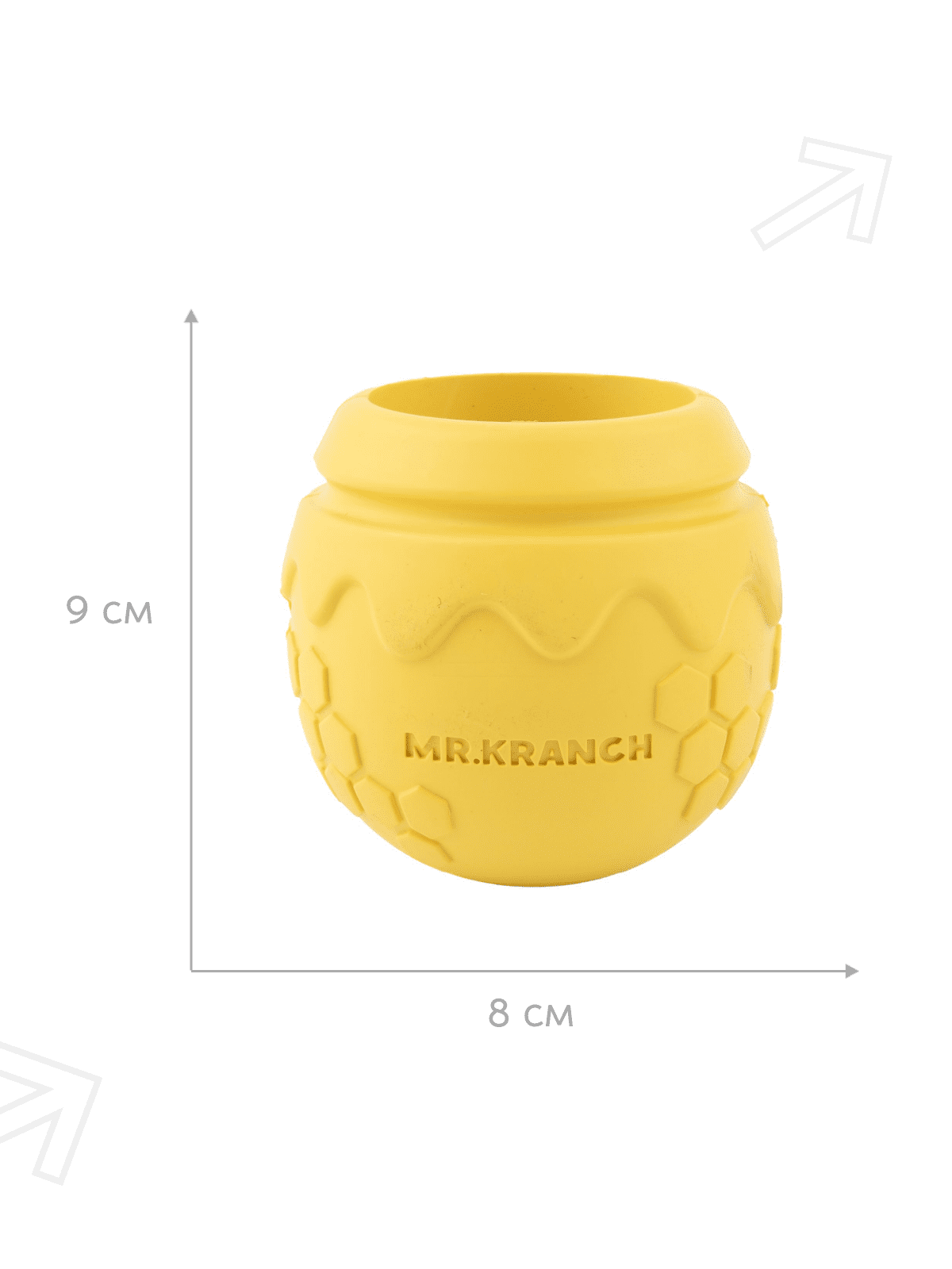 Игрушка Mr.Kranch для собак Горшочек меда 9*8 см желтая с ароматом сливок