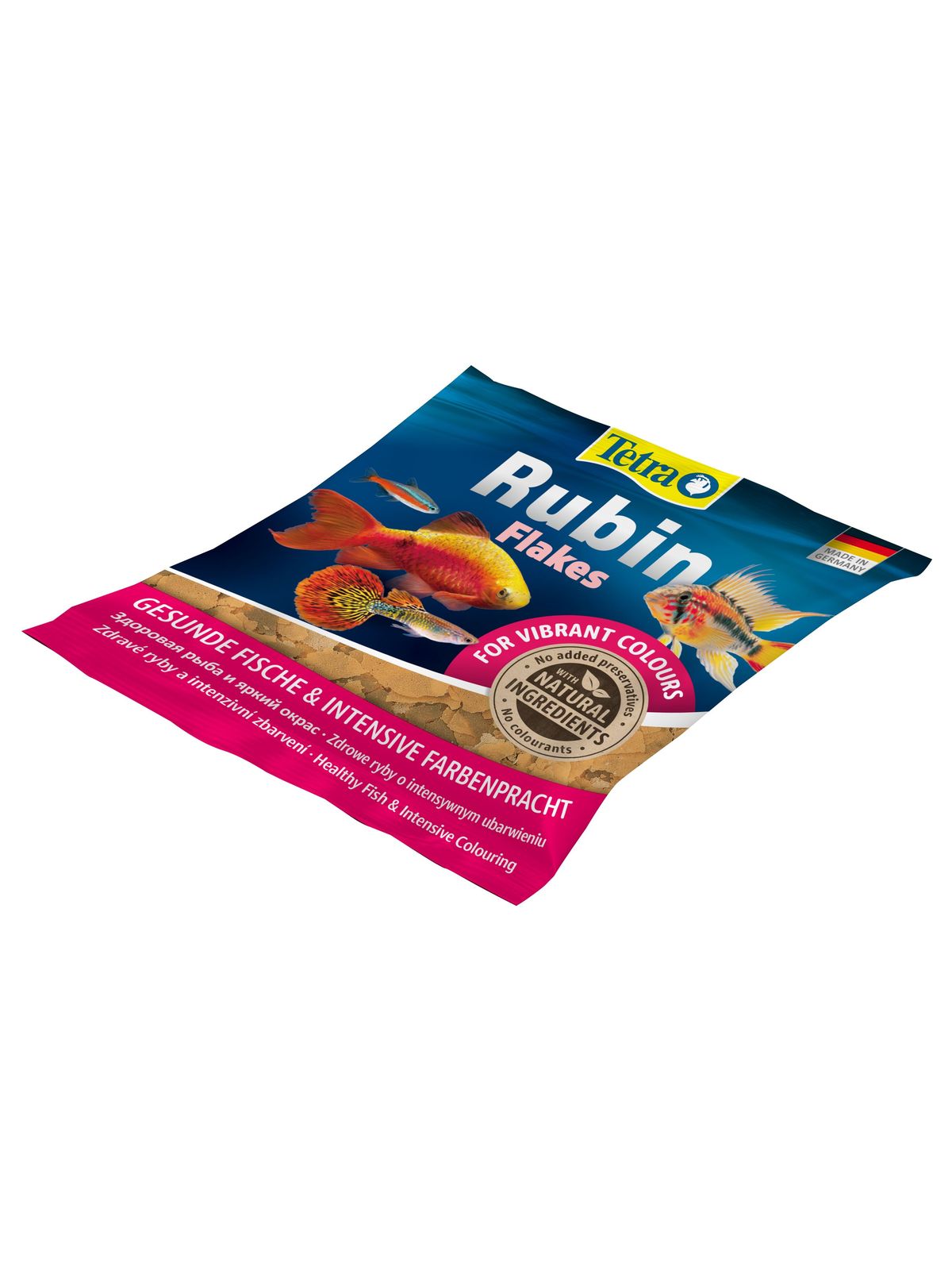 TetraRubin корм в хлопьях для улучшения окраса всех видов рыб 12 г (без маркировки)