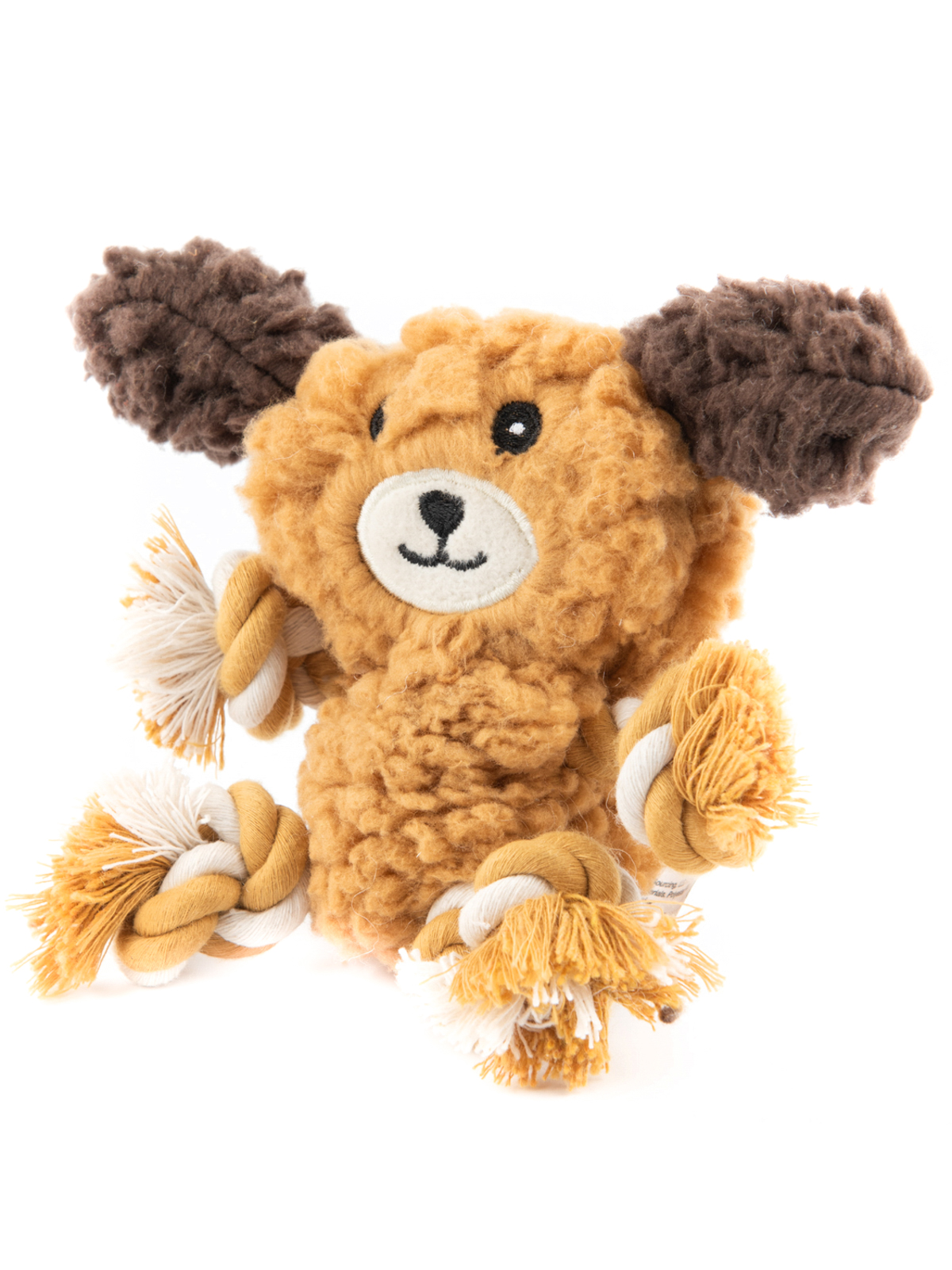 Aromadog Игрушка AROMADOG Rescue для собак Собачка с канатами 15 см с пищалкой, рыжий