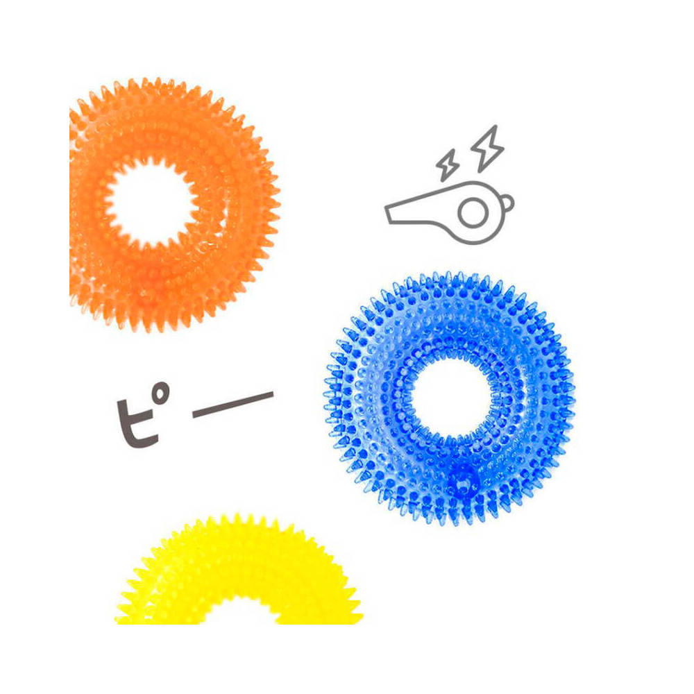 M-PETS Игрушка для щенков кольцо DONUT, 9 см, цвет в ассортименте