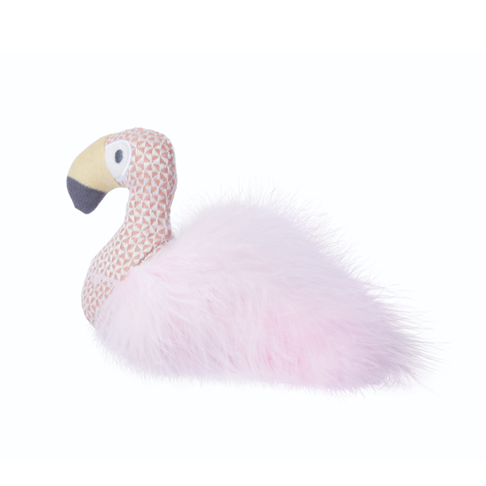 Игрушка для кошек с кошачьей мятой PLUME Фламинго 7х8х3см, Mpets 20647099