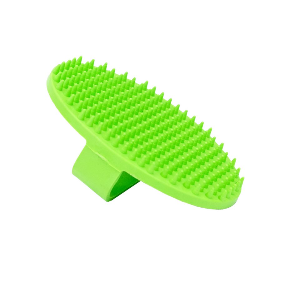 Моськи-Авоськи Расческа щётка-чесалка массажная 9*13*h4см (резиновая) лаймовая