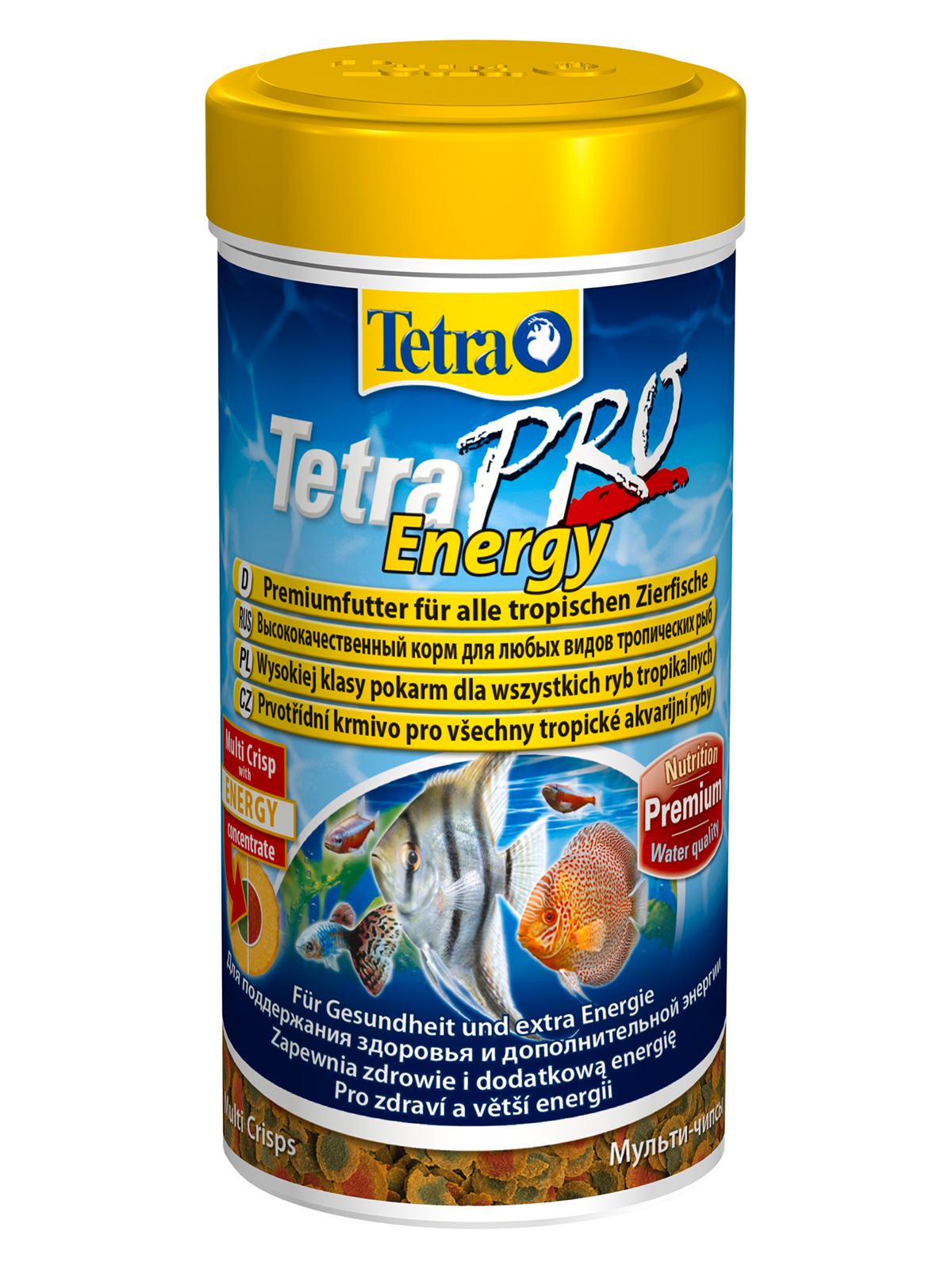 TetraPro Energy Crisps корм-чипсы для всех видов рыб для дополнительной энергии 250 мл