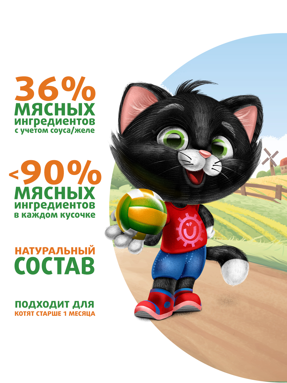 Влажный корм Ферма кота Фёдора нежные кусочки в желе с ягненком для котят 85г