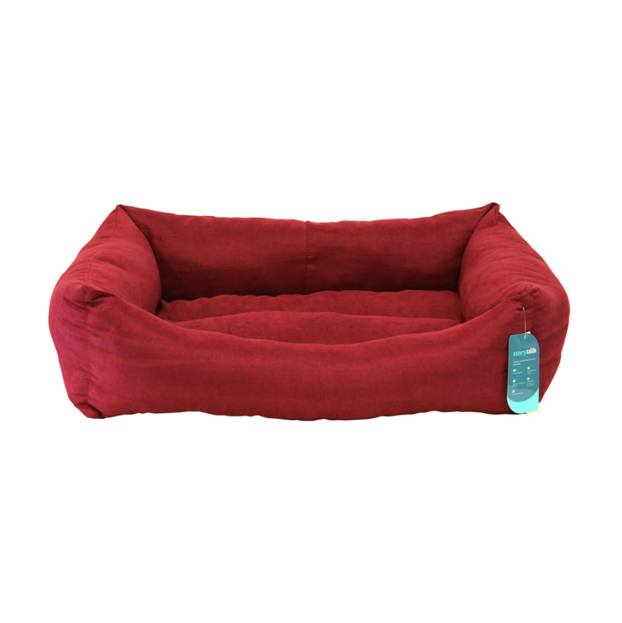 STORYTAILS MUSHU  Лежанка прямоугольная  Красный рубин M 70 x 60 x 23 см
