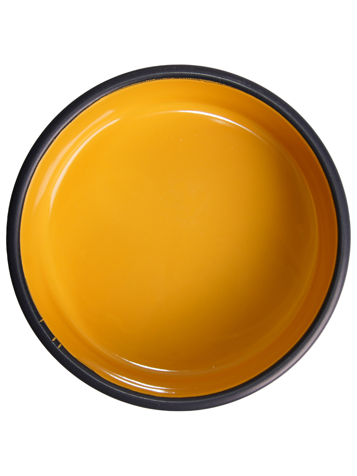 Миска Mr.Kranch керамическая для собак 420 мл черная с желтым