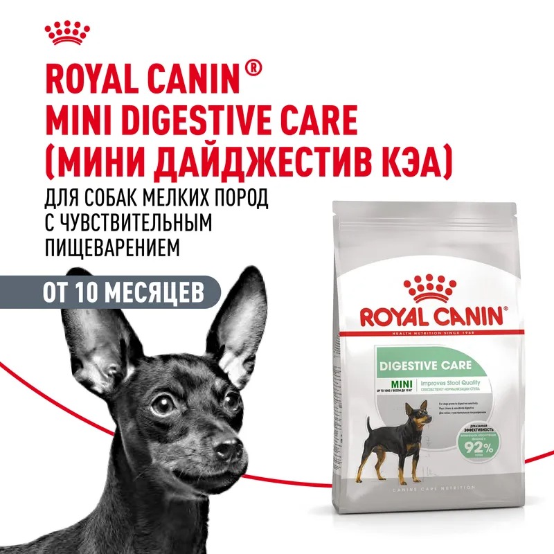 ROYAL CANIN Digestive для мелких собак с чувствительным пищеварением 3кг 4627150231656