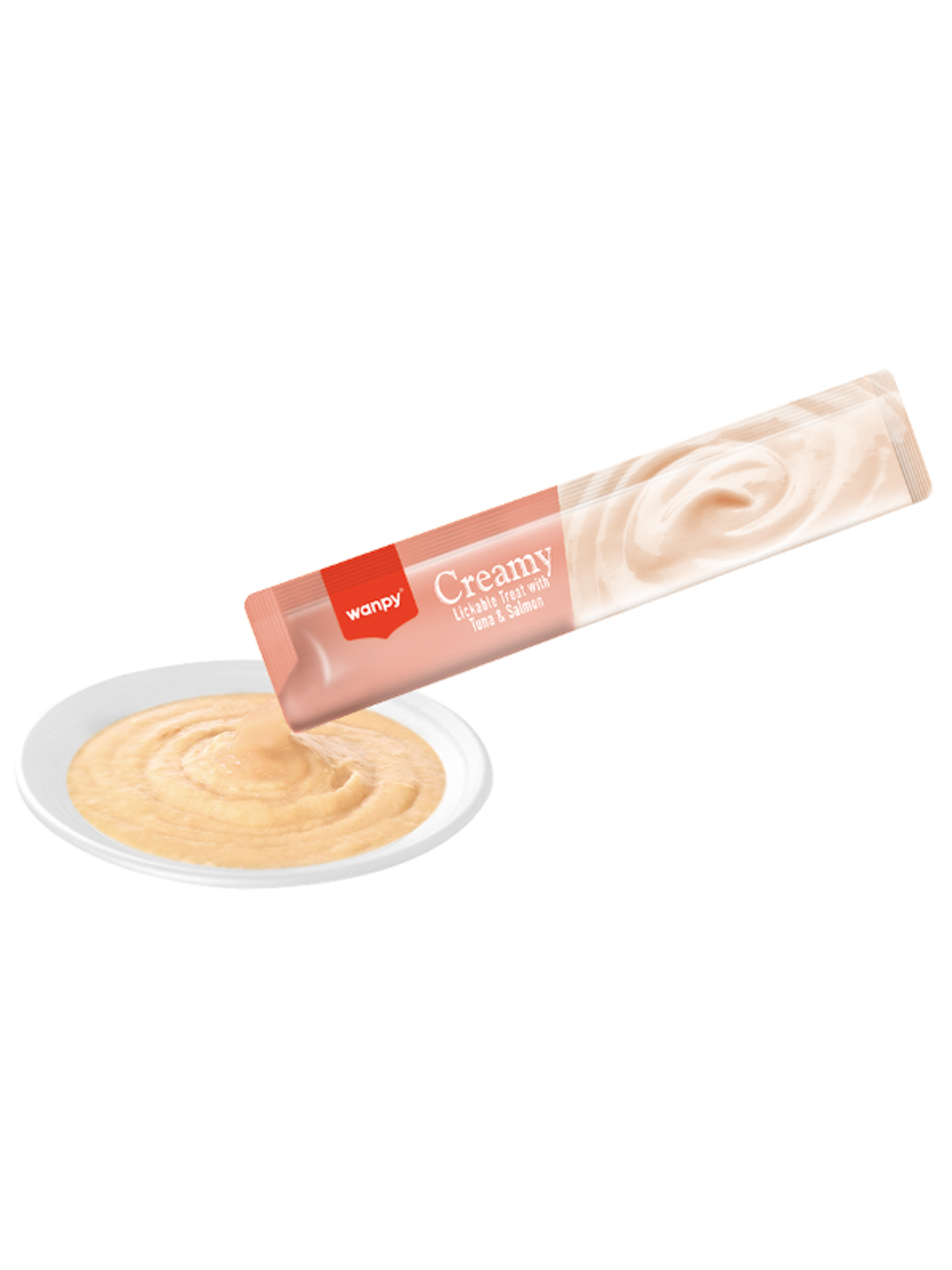 Wanpy Cat Лакомство для кошек "нежное пюре" из тунца и лосося 25 шт х14 г