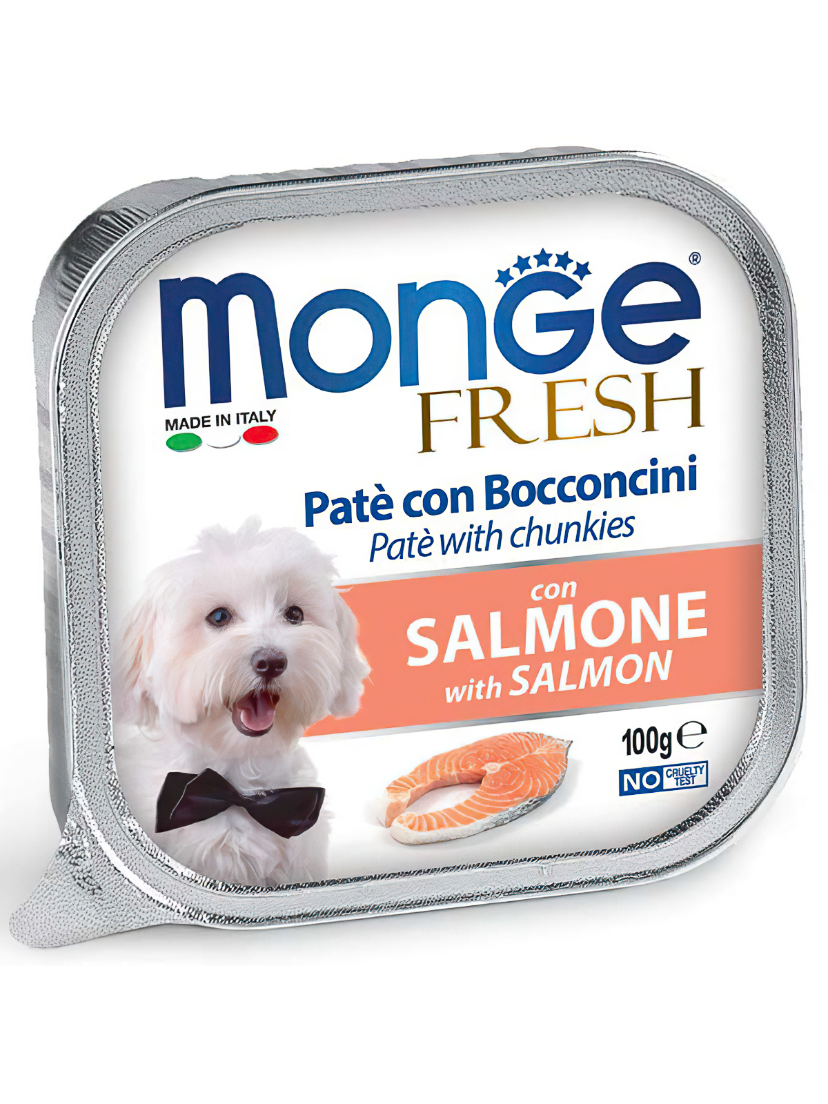 Влажный корм Monge Dog Fresh для собак, с лососем, консервы 100 г-32шт
