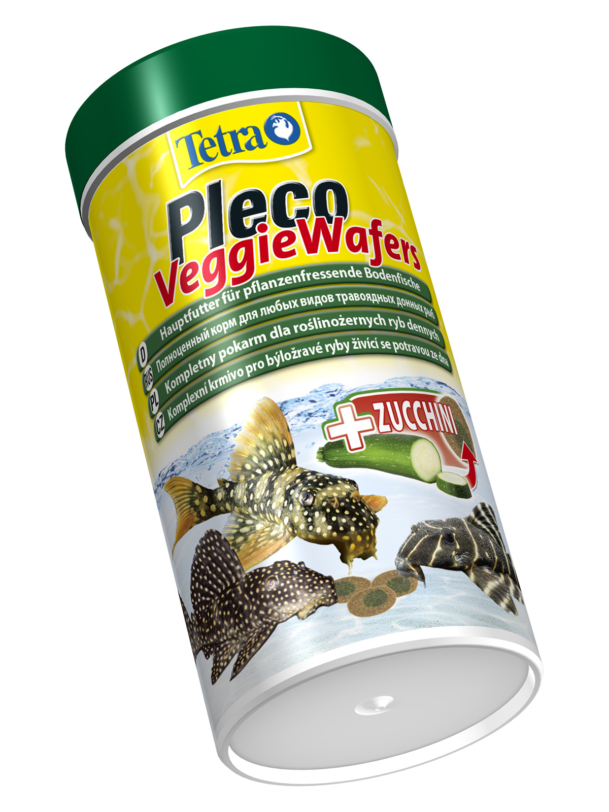 TetraPleco Veggie Wafers корм-пластинки с добавлением цуккини для донных рыб 250 мл