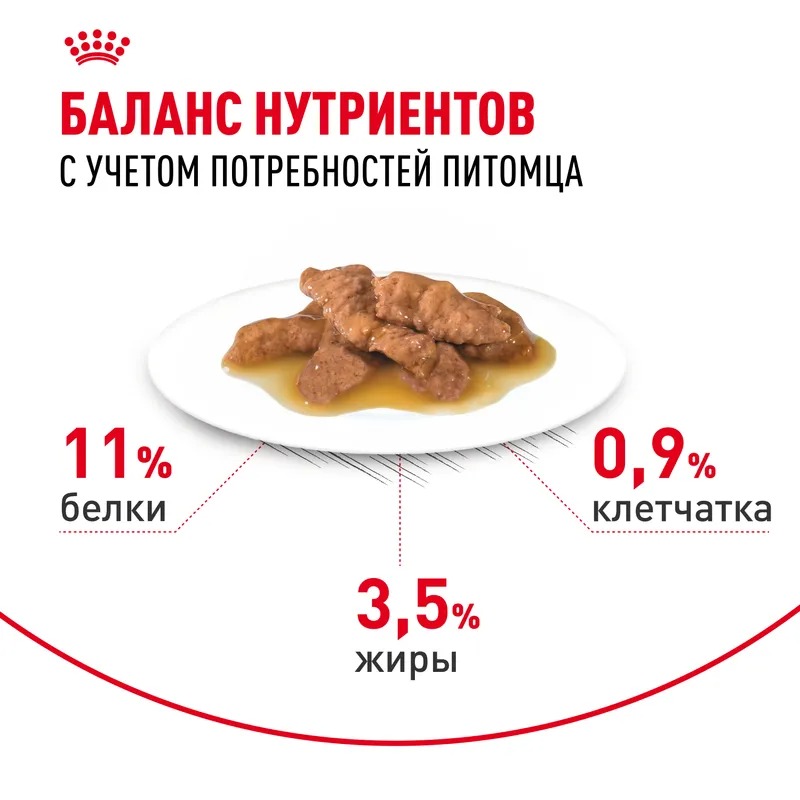 Royal Canin Indoor Sterilised Влажный корм для взрослых кошек живущих в помещении, кусочки в соусе, 85гр