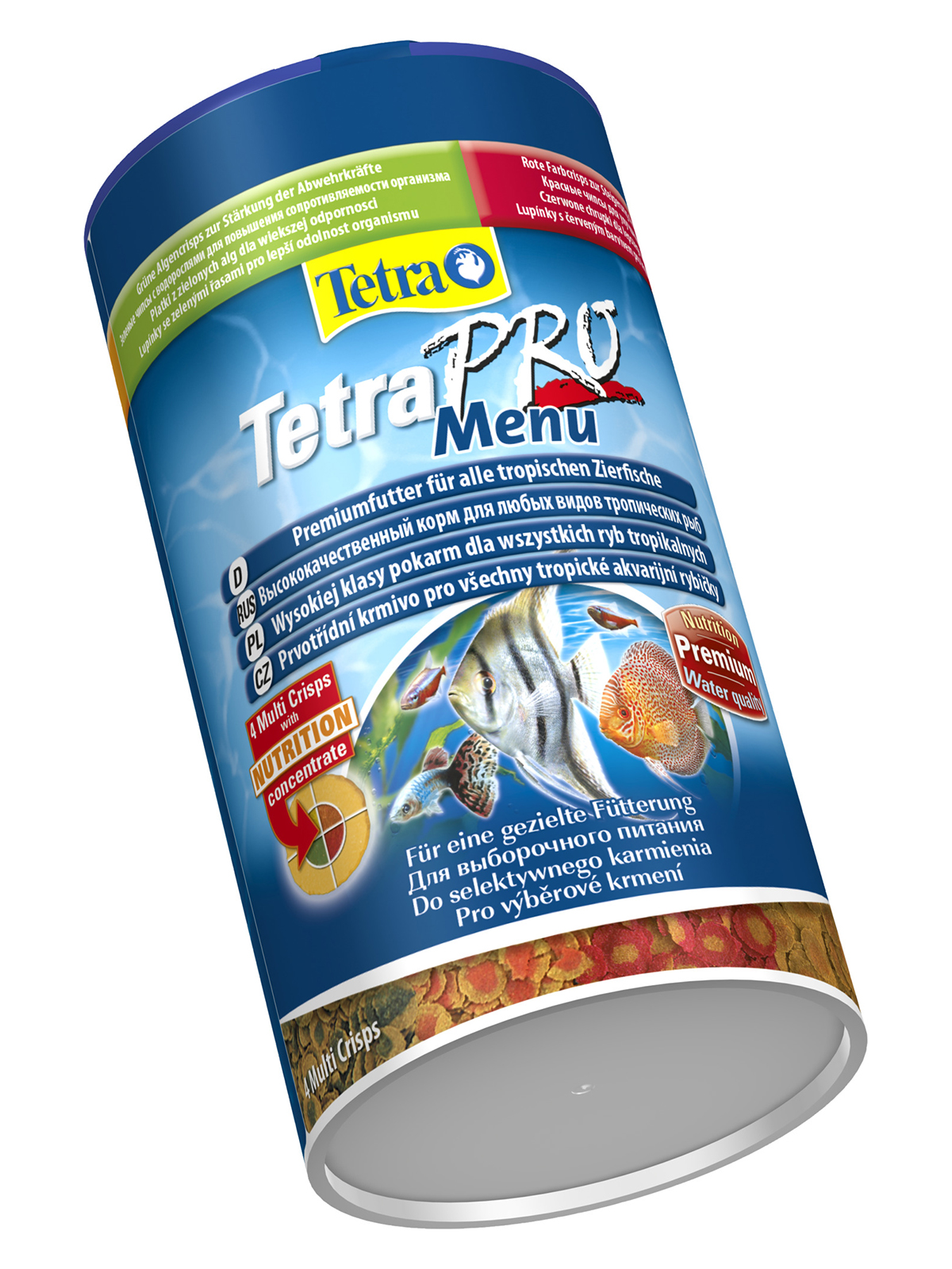 TetraPro Menu корм для всех видов рыб 4 вида чипсов 250 мл