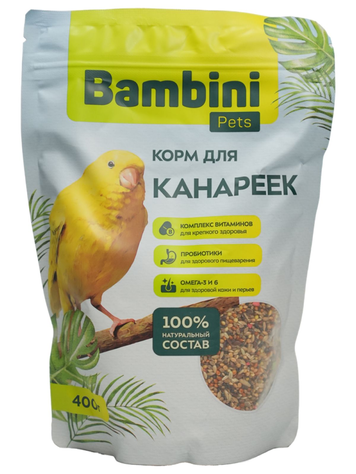 Корм Bambini Pets для канареек, 400 г