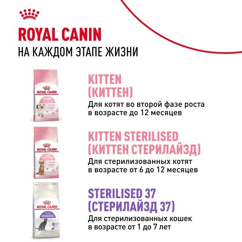 ROYAL CANIN Kitten Sterilised Влажный корм  для стерилизованных котят в возрасте от 6 до 12 мес. мелкие кусочки в желе 85гр
