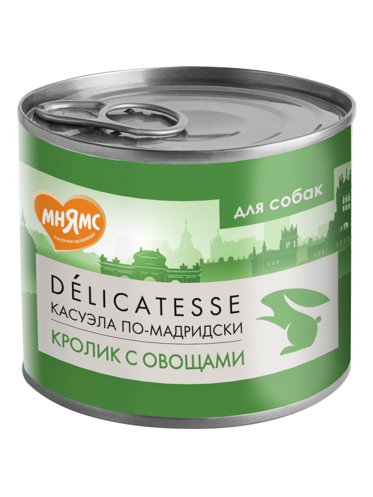 Влажный корм Мнямс Деликатес Паштет из кролика с овощами для собак всех пород "Касуэла по-мадридски" 200 г