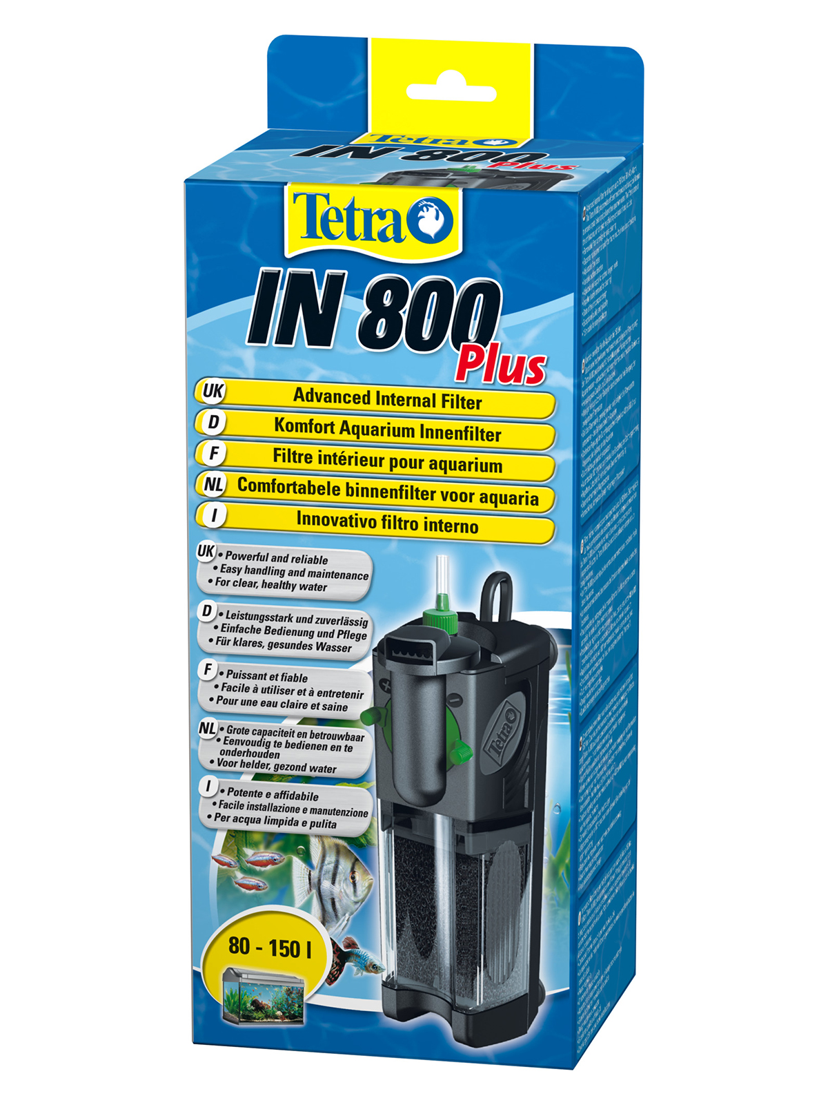 Tetra IN 800 Plus внутренний фильтр для аквариумов до 150 л