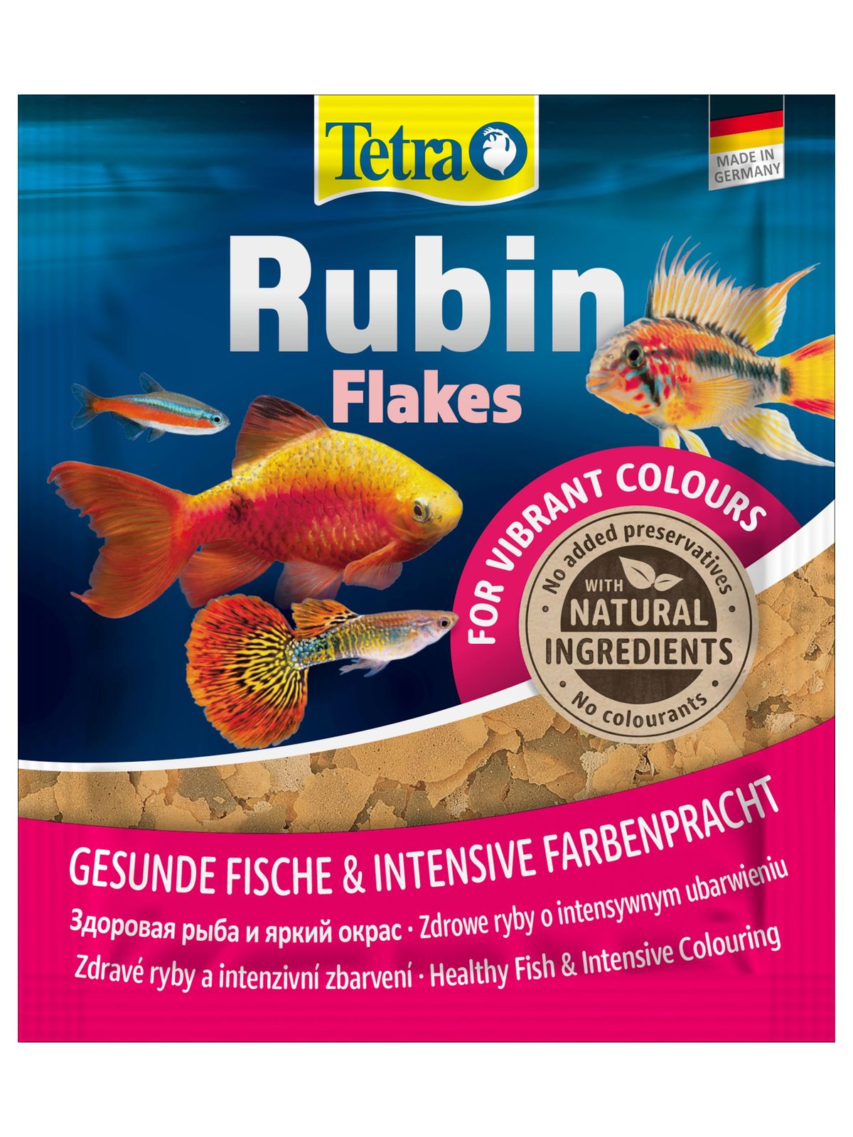 TetraRubin корм в хлопьях для улучшения окраса всех видов рыб 12 г (sachet)
