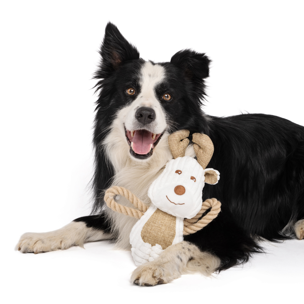 Игрушка мягкая для собак Олень Руни с канатом, 30 см, MPets 10640399