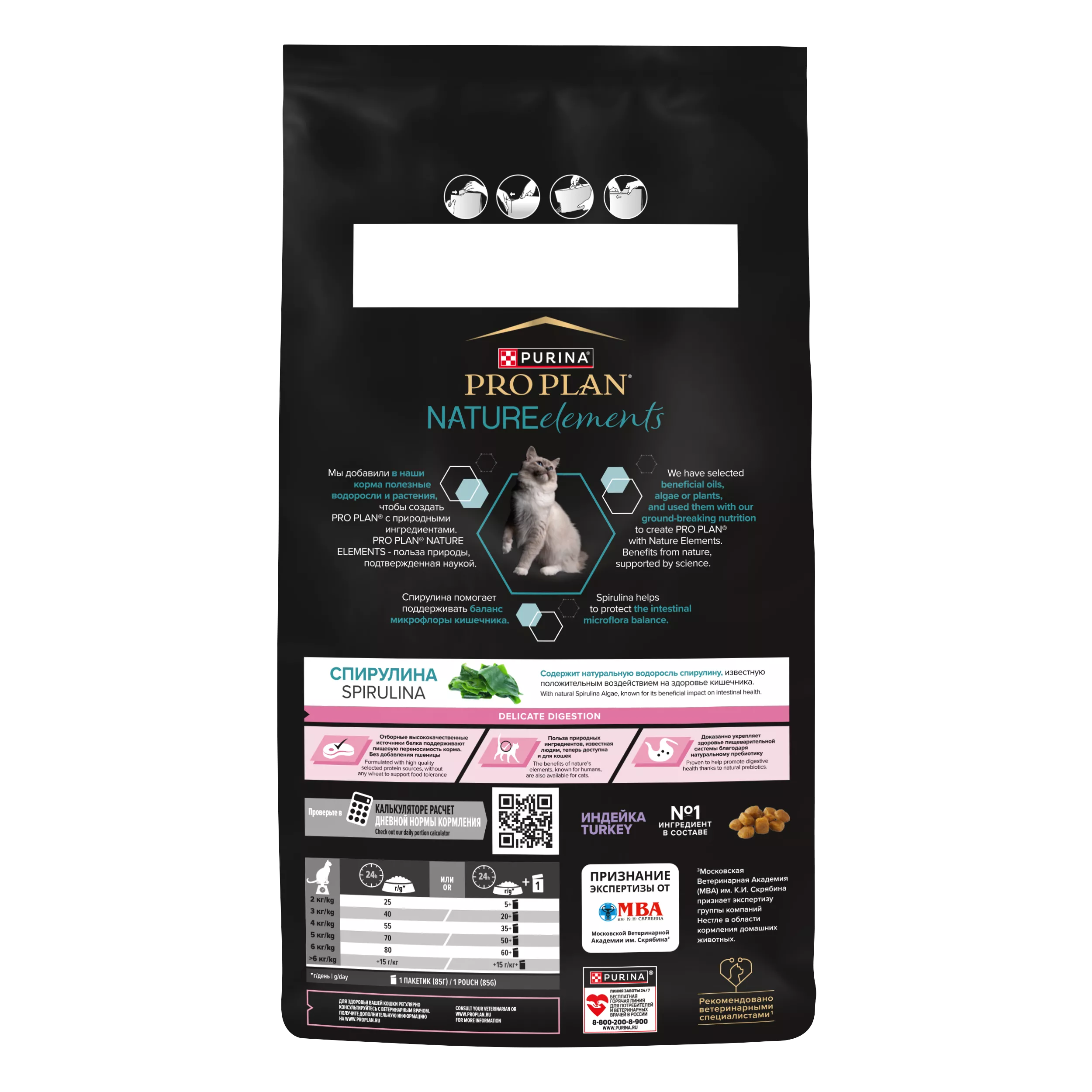 Сухой корм PRO PLAN Nature Elements DELICATE DIGESTION для кошек при чувствительном пищеварении с индейкой 1.4 кг