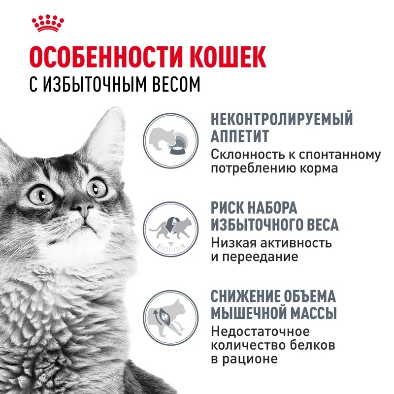 Royal Canin Light Weight Care, Сухой корм для кошек профилактика избыточного веса 3 кг