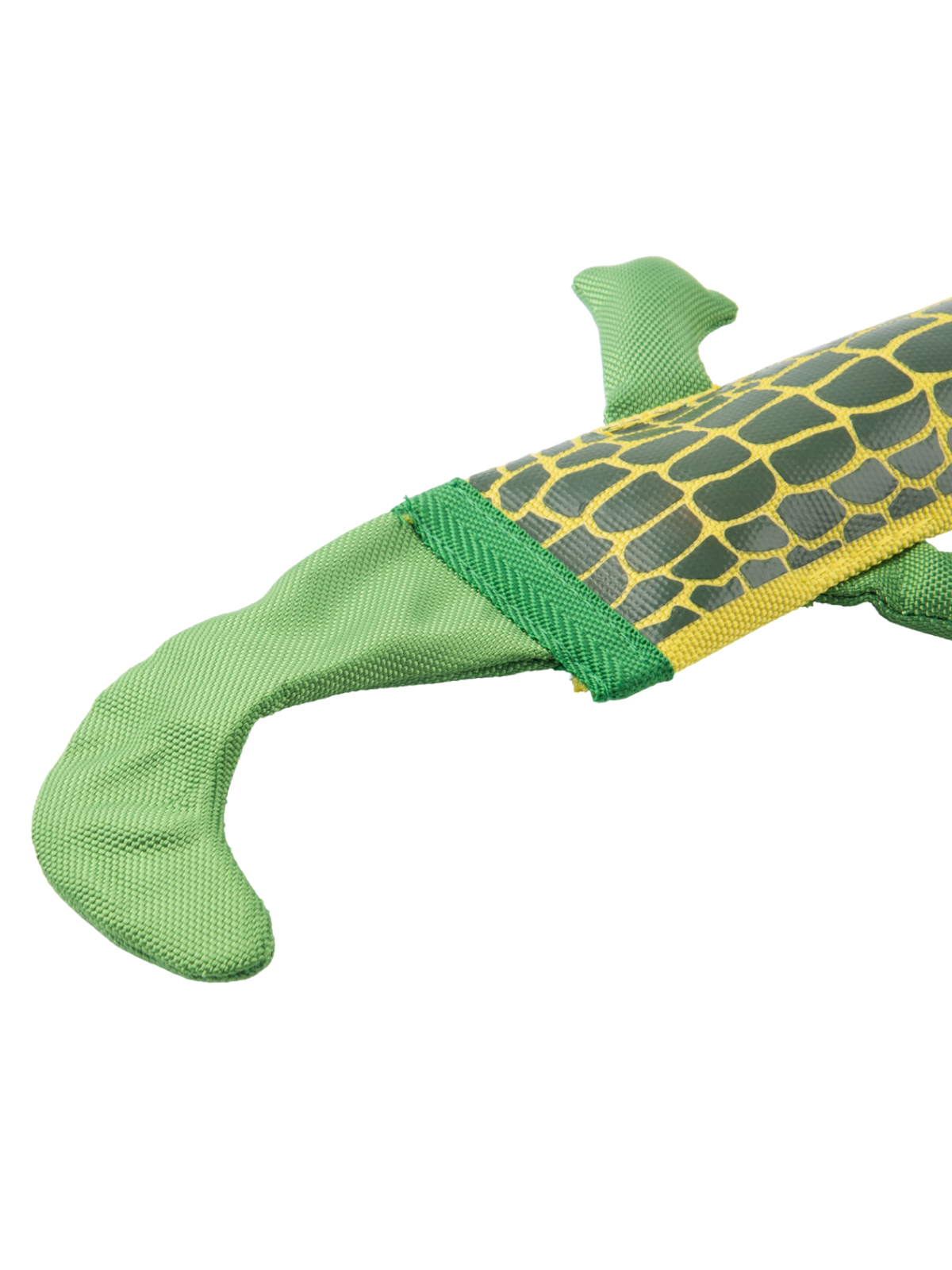 Игрушка Mr.Kranch из пожарного шланга для собак Крокодил с пищалкой 65 см зеленая