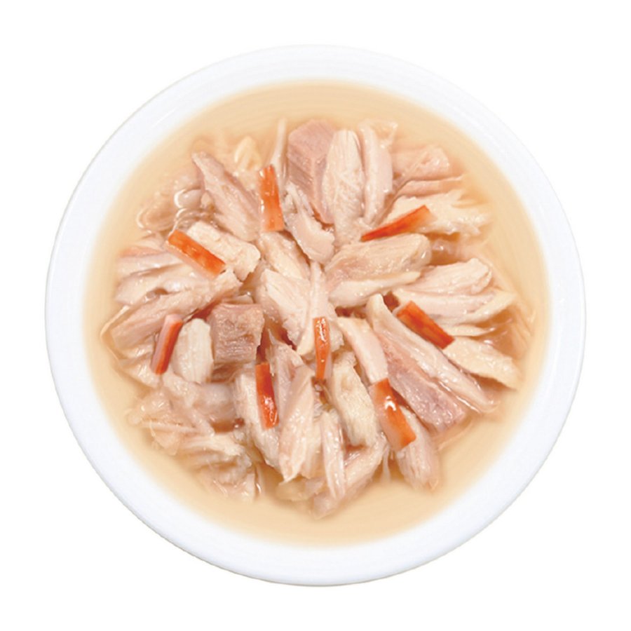 INABA CIAO Toromi Влажный корм для кошек, куриное филе и тунец Магуро с сурими в бульоне, 80 г