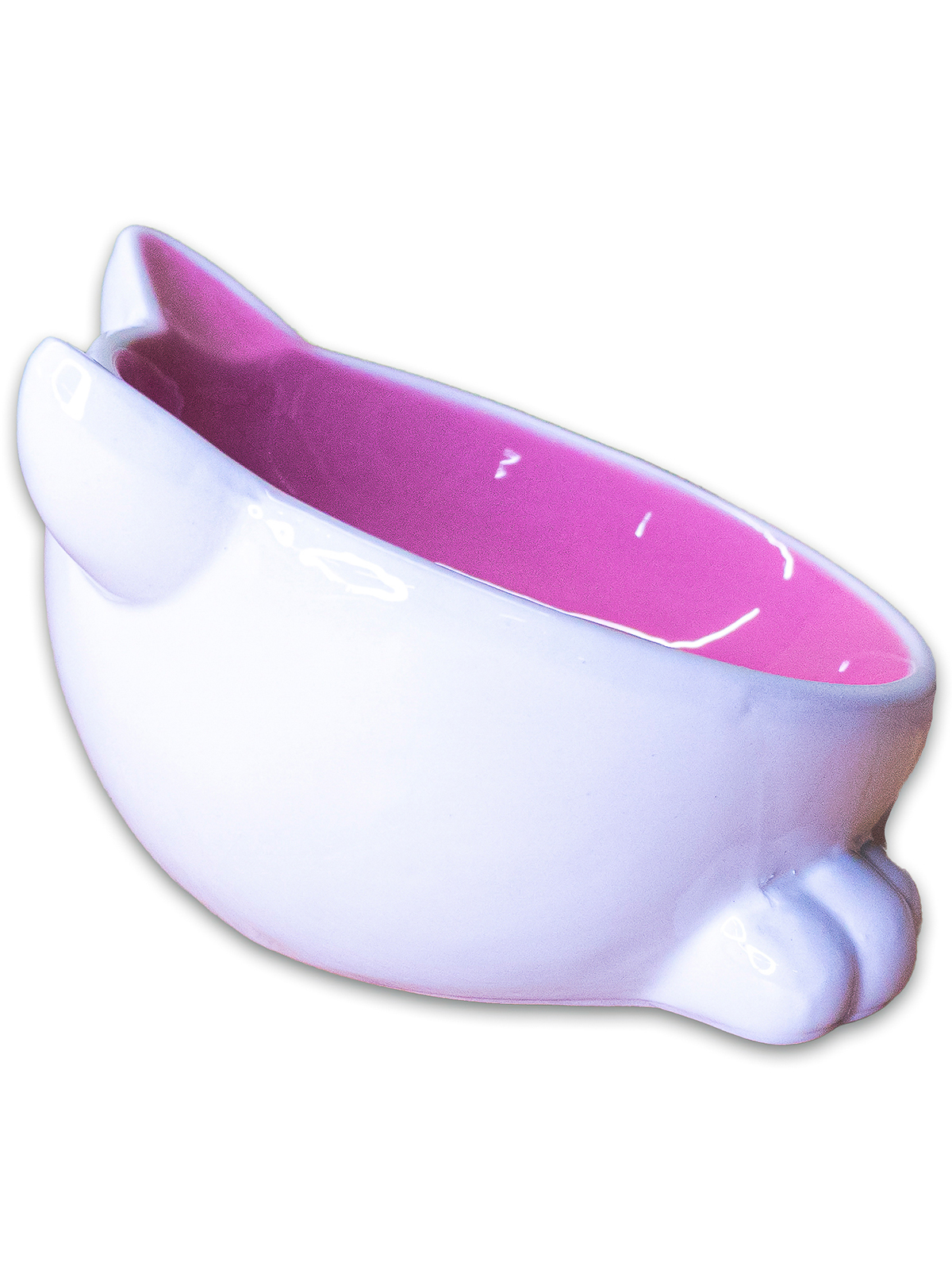 Миска Mr.Kranch керамическая Мордочка кошки на ножках 100 мл розовая