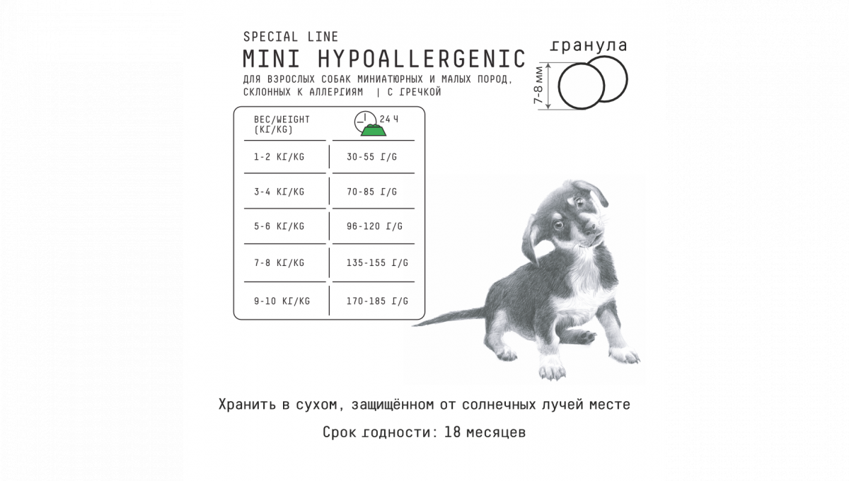 Ajo Сухой корм hypo для собак малых пород с индейкой 2 кг 4630169560525