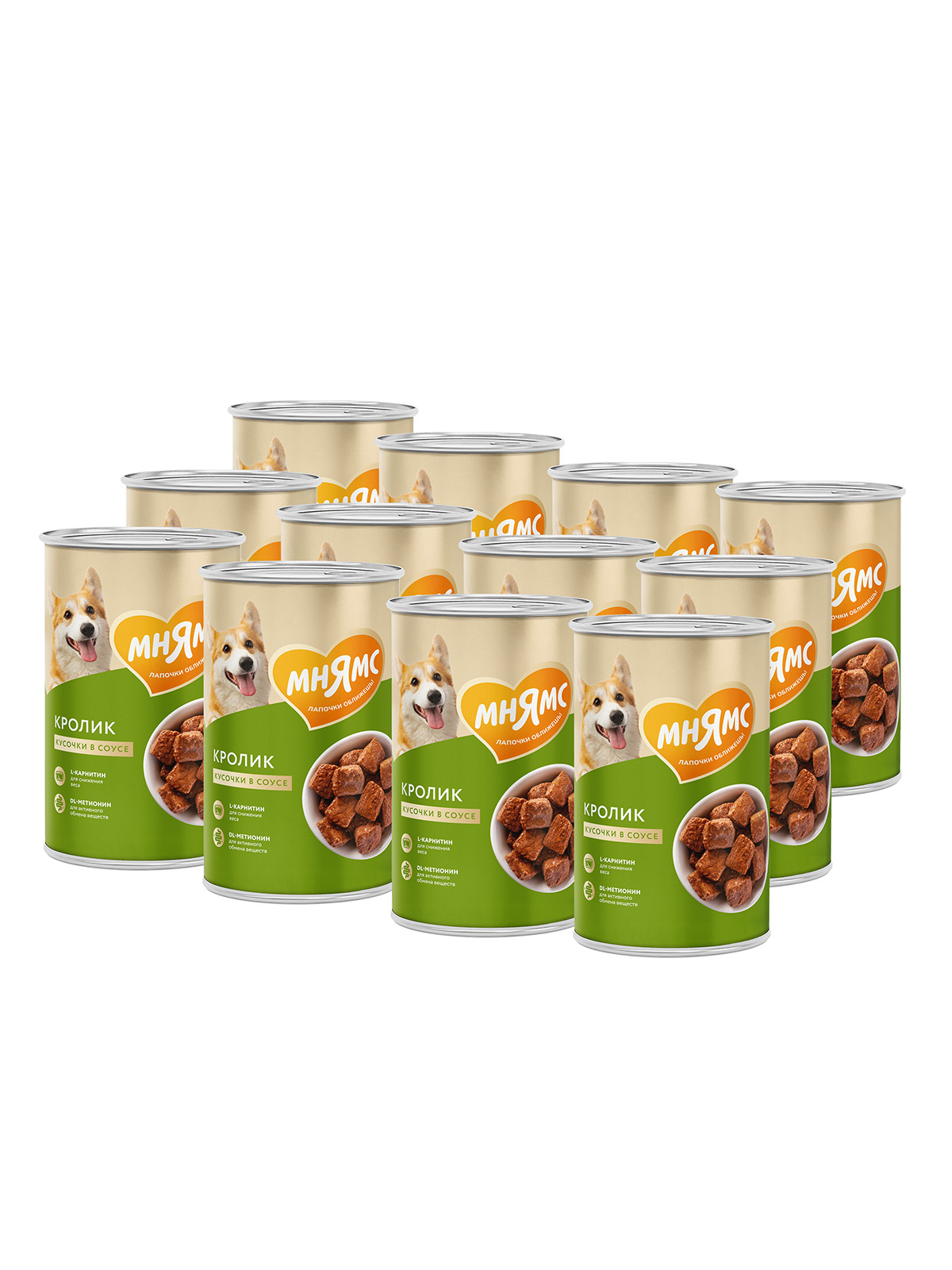 Влажный корм Мнямс На каждый день Кусочки в соусе с кроликом для собак «ФИТНЕС» 400 г