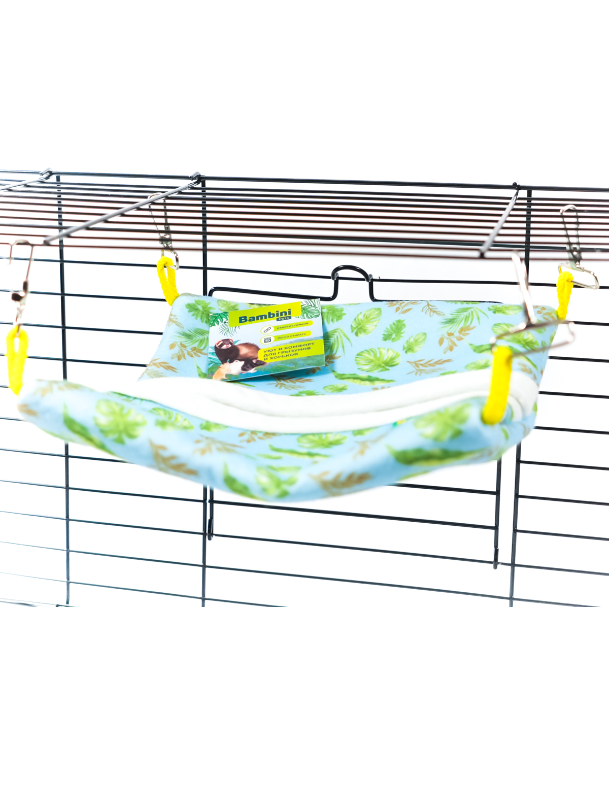 Bambini Pets  Гамак подвесной из фетра "Квадратный спальный мешок" для грызунов и хорьков 25*25 см