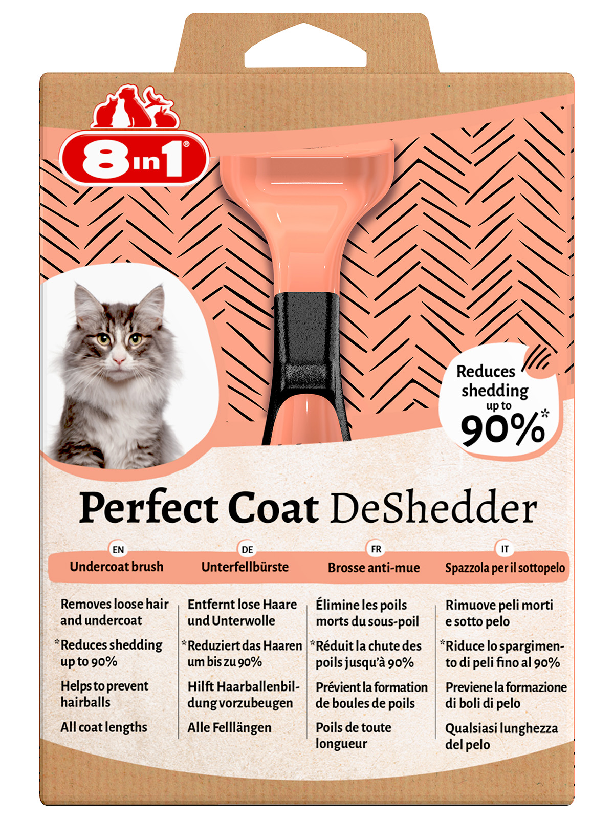 Дешеддер 8in1 Perfect Coat для кошек, размер S