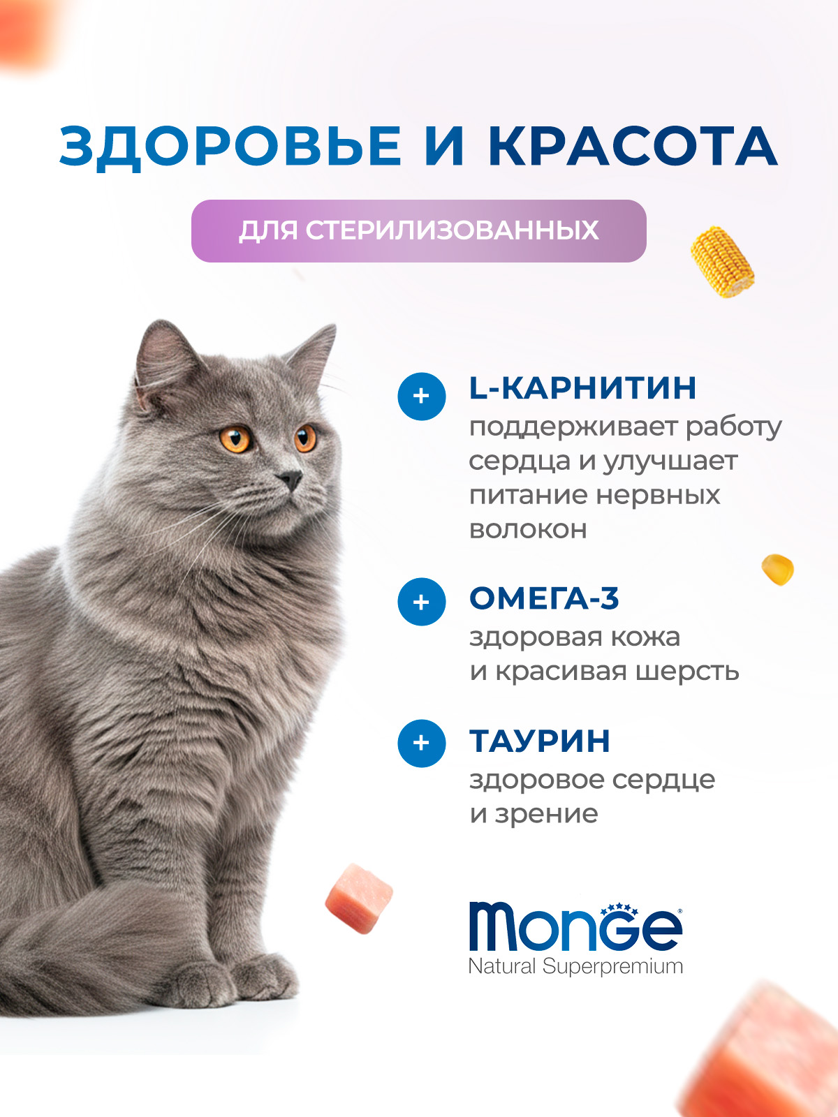Сухой корм Monge Cat Daily Line Sterilised для стерилизованных кошек, из курицы 10 кг