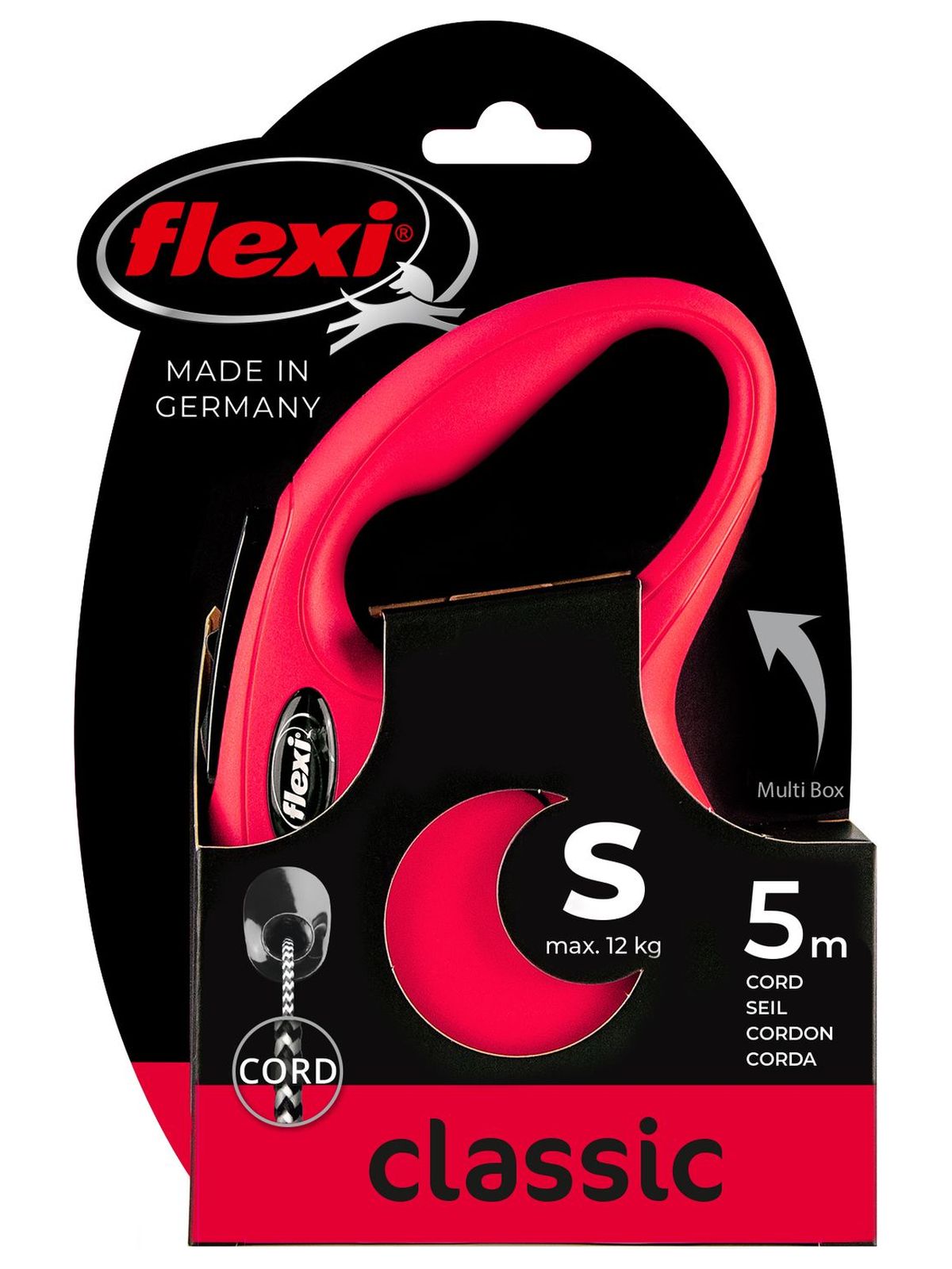 Flexi flexi рулетка New Classic S (до 12 кг) 5 м трос красная