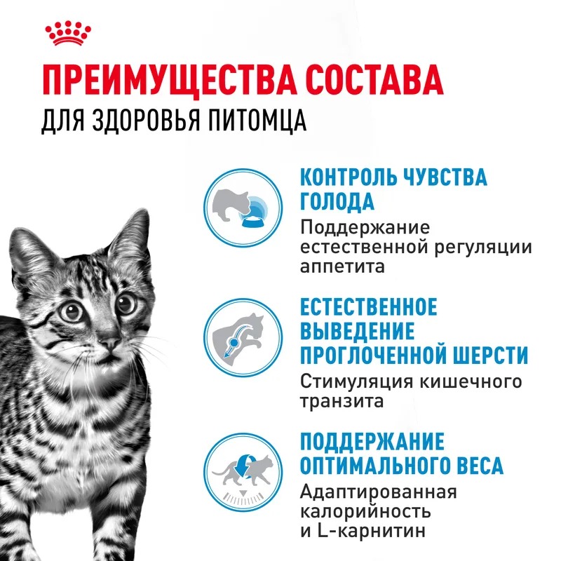 Royal Canin Indoor Appetite Control, Сухой корм для кошек склонных к перееданию 2 кг