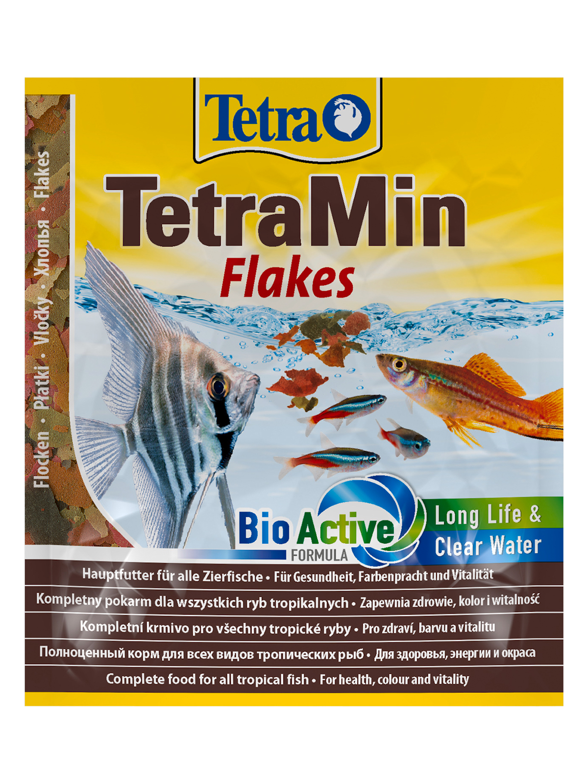 TetraMin корм для всех видов рыб в виде хлопьев 12 г (sachet)